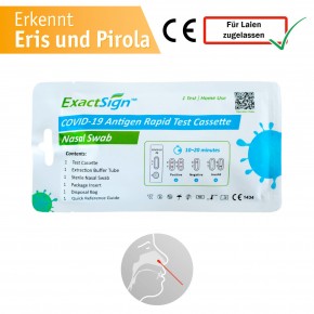 COVID-19 ExactSign Antigen-Nasal Laien-Schnelltest (Selbsttest) CE zertifiziert (1 Stück)