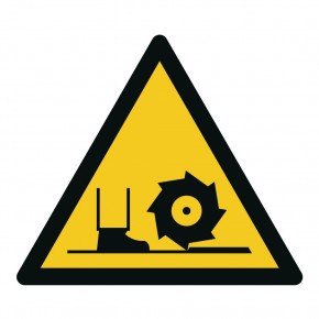 Warnschild Warnung vor Fräswelle - W022