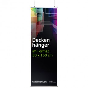 Deckenhänger 50x150cm - Deckenbanner