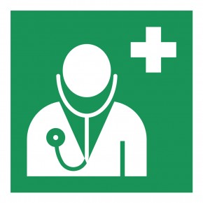 Rettungsschild Arzt - E009
