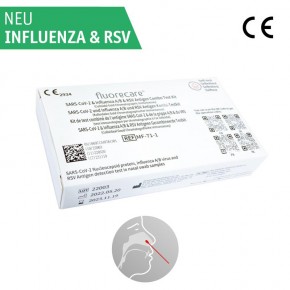 flurecare COVID 19 Influenza A+B und RSV Antigen Combo Schnelltest (1 Stück)