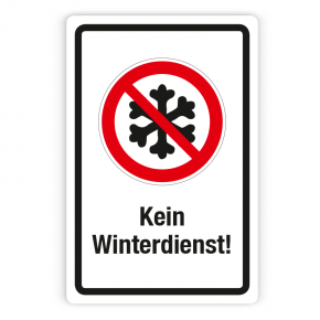 Schild - Kein Winterdienst (2) auf Forex