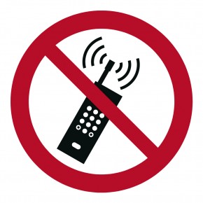Verbotsschild Mobilfunk verboten - P0013