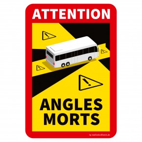 Toter Winkel - Angles Morts "Bus" auf MagicAttach Folie (Selbsthaftend) - Set 