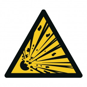 Warnschild Warnung vor explosionsgefährlichen Stoffen - W002