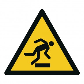 Warnschild Warnung vor Stolpergefahr / Warnung vor Hindernissen am Boden - W007