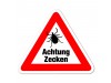 Achtung Zecken - Warnschild - Forex 3mm