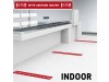 Fußbodenaufkleber mit Hygienehinweis - Bitte Abstand halten - 100 x 12,5 cm - Indoor