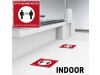 Fußbodenaufkleber mit Hygienehinweis - Bitte Abstand Halten - 40 x 40 cm - Indoor