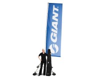Werbefahne FlagStand XL 120x550 cm mit Wassertaschen