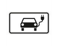 Nur elektrisch betriebene Fahrzeuge - Zusatzschild
