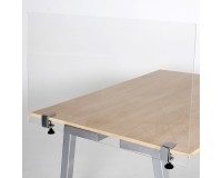 Spuckschutz Klemmhalter für Tischkante - Anwendungsbeispiel - Spuckschutz