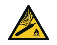 Warnschild Warnung vor Gasflaschen - W029