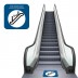 Abstand halten - Rolltreppe - Fußbodenaufkleber - Indoor/Outdoor