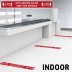 Fußbodenaufkleber mit Hygienehinweis - Bitte Abstand halten - 100 x 12,5 cm - Indoor - DEUTSCH / ENGLISCH