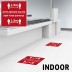 Fußbodenaufkleber mit Hygienehinweis - Bitte Abstand Halten - 40 x 40 cm  - Indoor - DEUTSCH / ENGLISCH