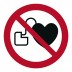 Verbotsschild Herzschrittmacher verboten - kein Zutritt für Personen mit Herzschrittmachern oder implantierten Defibrillatoren - P007