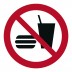 Verbotsschild Essen und trinken verboten - P022
