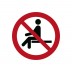 Sitzen verboten - Aufkleber - je 5x